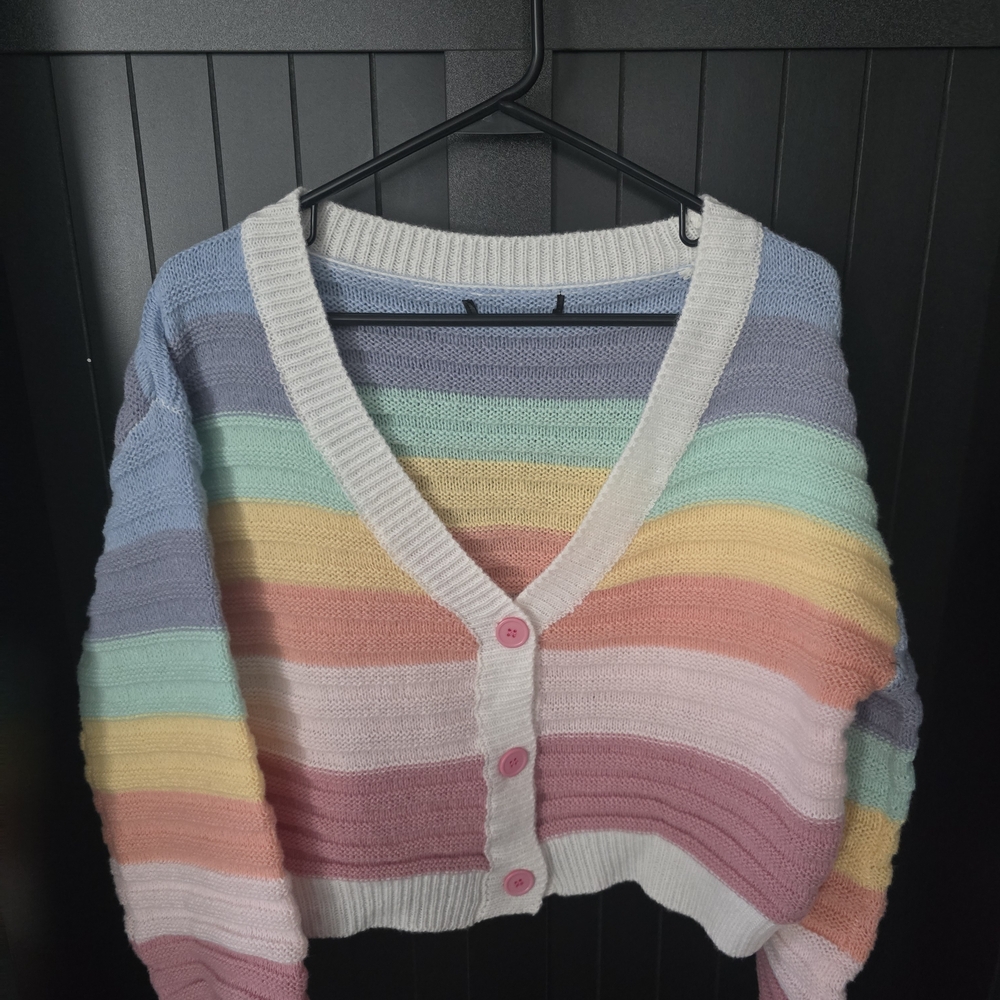 Trendy Boutique Multicolor Striped Cardigan